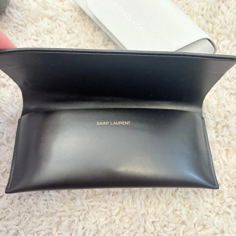 CHANEL Michael Kors YSL‎ Black Quilted Glasses Cases Lot of 4